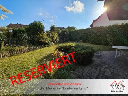 Garten - Wohnung kaufen in Lauf - Rarität in ruhiger City-Randlage von Lauf: Helle 3-Zimmer-EG-Wohnung mit Garten & TG-Stellplatz