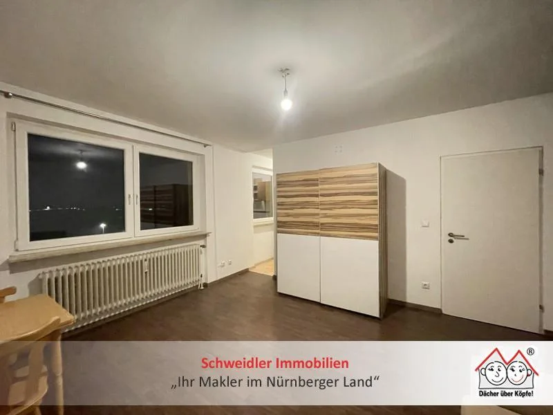 Wohn-/Schlafraum - Wohnung kaufen in Fürth - Herrlicher Fernblick! Schönes 1-Zimmer-Apartment in Fürth mit bester Anbindung in die Metropolregion