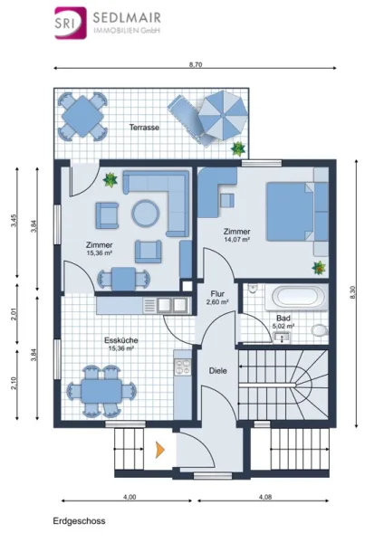 Erdgeschoss-Plan