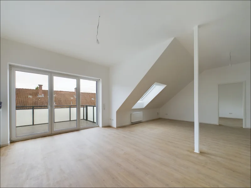 Wohnen/Essen - Wohnung kaufen in Aschaffenburg - *MEZZO* Neubau 3 Zimmer Wohnung mit Balkon und Küche inmitten der Stadt