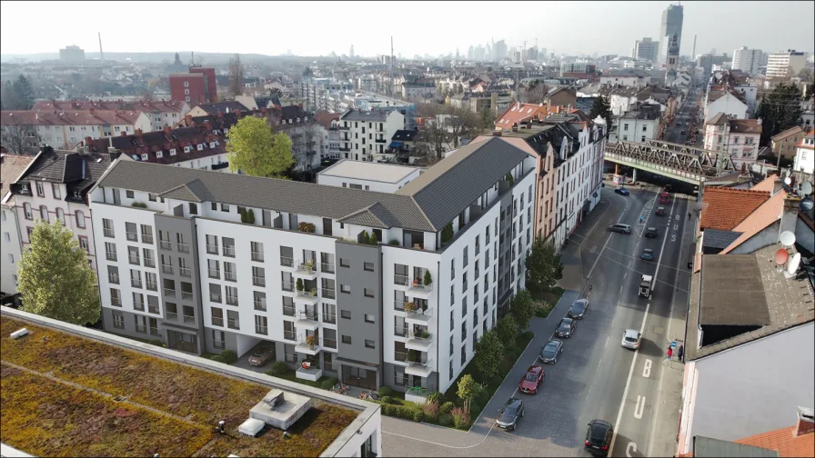 Visualisierung - Wohnung mieten in Offenbach - NEUBAU: moderne 2 Zimmer Wohnung mit EBK und Balkon