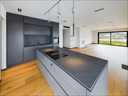 Küche - Wohnung mieten in Aschaffenburg - Exklusives Stadtleben: luxuriöses Penthouse mit Panoramablick!