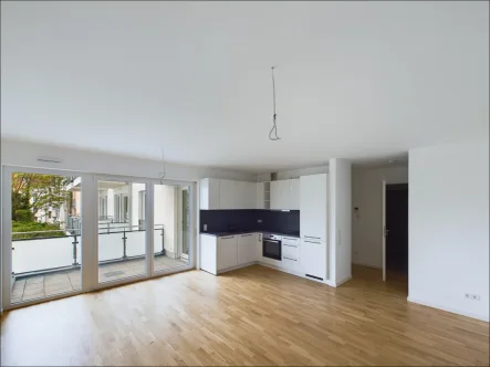 Wohn / Esszimmer - Wohnung kaufen in Offenbach am Main - "BS LIVING" 3 Zimmer Neubau - Penthousewohnung mit Küche und Dachterrasse in Offenbach