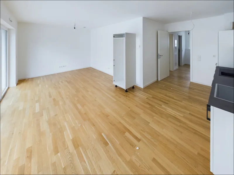 Wohnen Kochen Essen - Wohnung kaufen in Offenbach am Main - "BS LIVING" 2 Zimmer Neubau - Eigentumswohnung mit Küche und Balkon in Offenbach