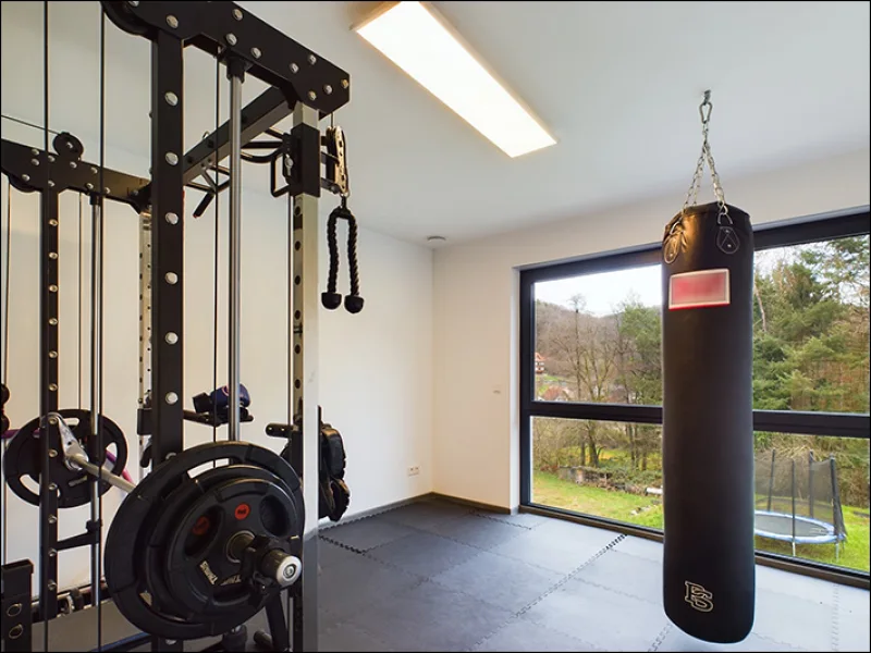 Fitnessraum optional Schlafzimmer