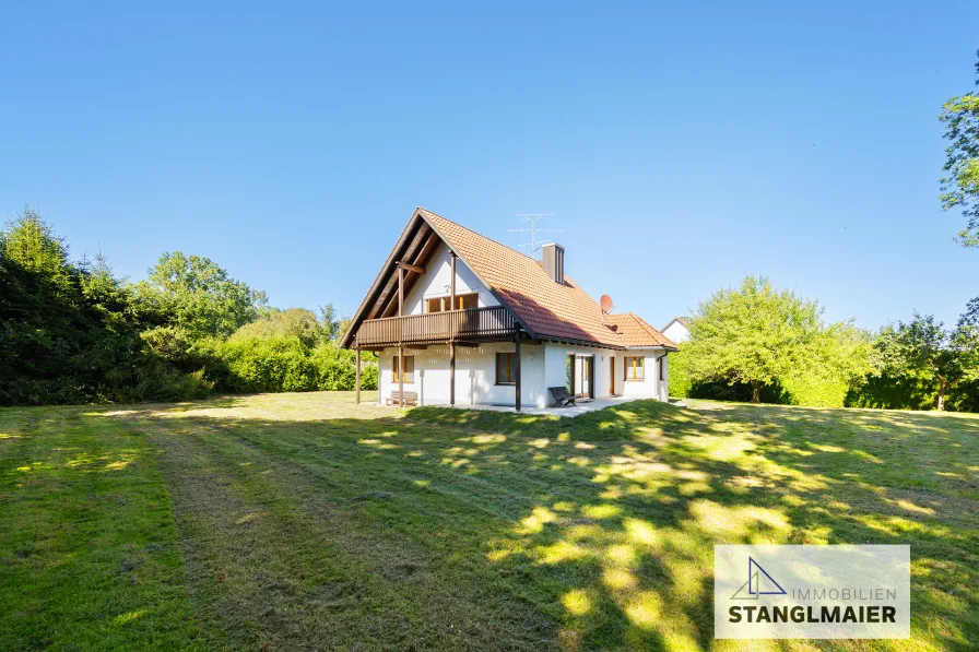 Ansicht - Grundstück kaufen in Haimhausen / Oberndorf - Hochinteressantes Immobilienpaket!Schönes Einfamilienhaus, großes Grundstück mit weiterem Baurecht