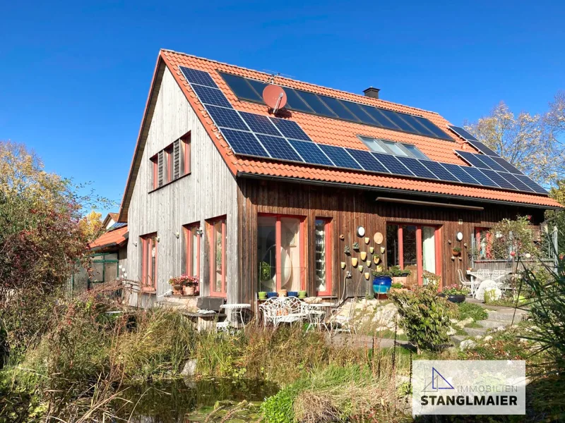 Hausansicht - Haus mieten in Wolfersdorf - Toller Ausblick! Herrliches Einfamilienhaus mit grünem Garten in ruhiger Lage