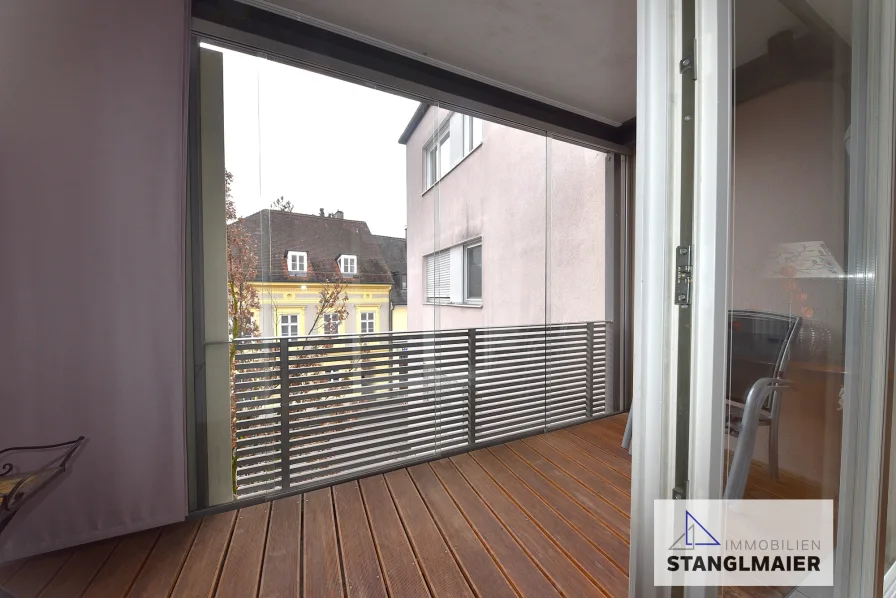 Balkon - Wohnung kaufen in Freising - Barrierefrei!Gemütliche 2-Zimmer-Eigentumswohnung mit Süd-Balkon, direkt in der Altstadt