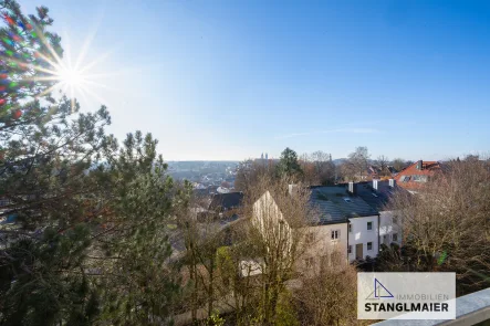 Ausblick nach Süden  - Wohnung kaufen in Freising - Blick bis zu den Alpen!Niveauvolle 4,5-Zimmer-Wohnung am Lankesberg