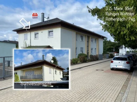 Ex 1 Hausansicht - Wohnung mieten in Röthenbach / Peg. - Ruhige Mieter für renovierte 3 Zi. Wohng in guter Röthenbacher Lage gesucht