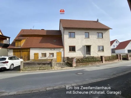 Ex1 EFH Nebengeb. Westansicht - Haus kaufen in Neunk. a. Sd. - Ein- bis Zweifamilienhaus in Kersbach am Fuß des  "Glatzenstein" Gde., Neunkirchen a. Sand