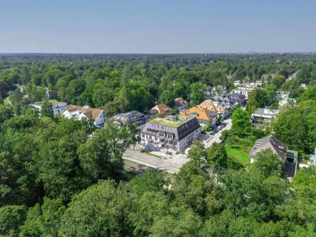 Luftbild - Wohnung kaufen in München - GLAMOUR // 5 Zimmer auf 2 Ebenen in Harlachinger Top-Lage - Neubau/Erstbezug