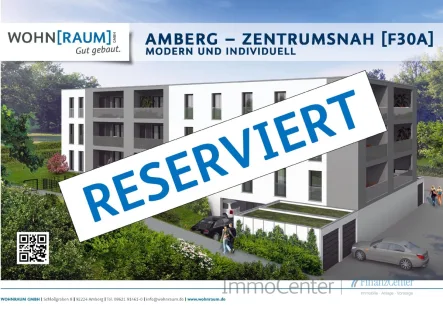 Reserviert [F30A] - Wohnung kaufen in Amberg - AMBERG - ZENTRUMSNAH [F30A] - Neubauprojekt - barrierefrei, energieeffizent und ruhiges Wohnen