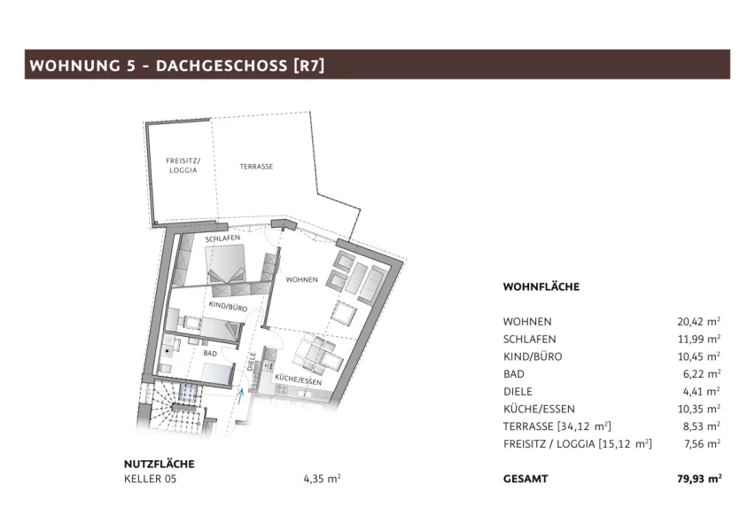 Grundriss Wohnung 5