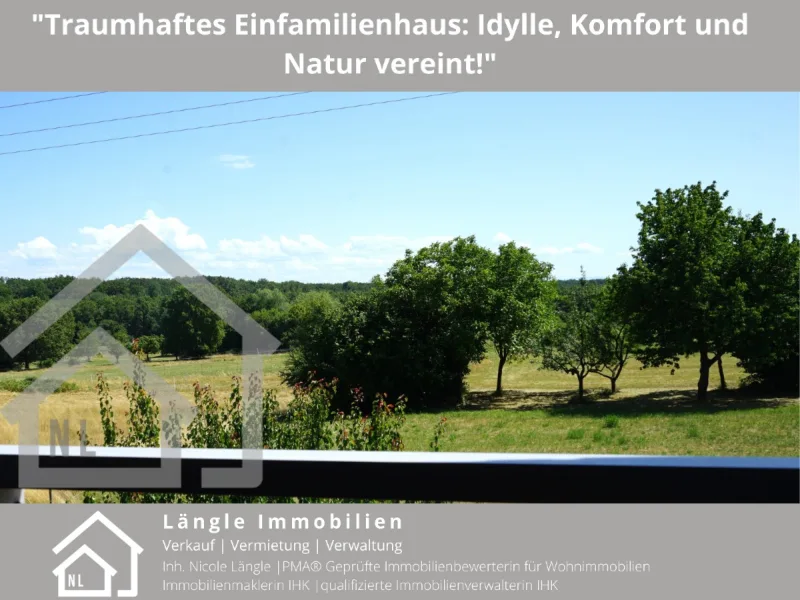 Ansicht - Haus kaufen in Wörth-Büchelbeg - "Traumhaftes Einfamilienhaus: Idylle, Komfort und Natur vereint!"