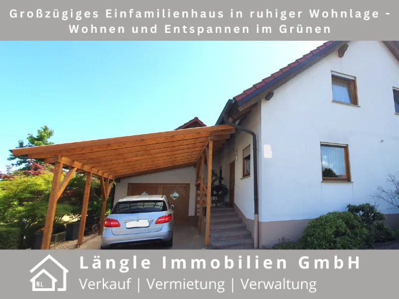 Ansicht - Haus kaufen in Wörth-Büchelbeg - Großzügiges Einfamilienhaus in ruhiger Wohnlage - Wohnen und Entspannen im Grünen