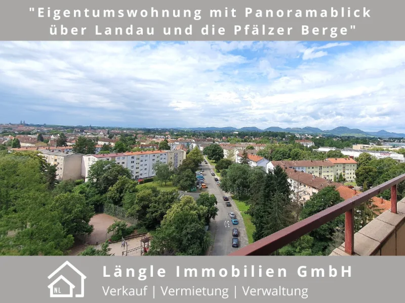 Ansicht - Wohnung kaufen in Landau in der Pfalz - Eigentumswohnung mit Panoramablick über Landau und die Pfälzer Berge