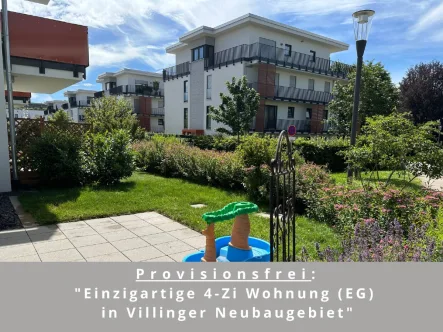 Ansicht - Wohnung kaufen in Villingen-Schwenningen - PROVISONSFREI - Einzigartige 4-Zi Wohnung (EG) in Villinger Neubaugebiet