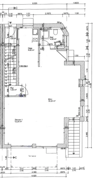 Grundriss EG - Wohnung 1