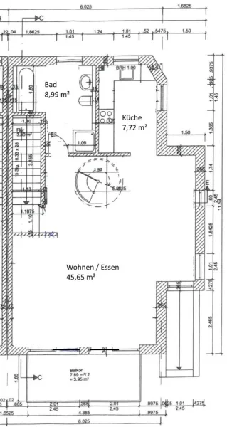 Grundriss 1. OG - Wohnung 2