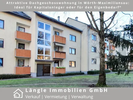 Ansicht - Wohnung kaufen in Wörth-Maximiliansau - Attraktive Dachgeschosswohnung in Wörth-Maximiliansau: Ideal für Kapitalanleger oder Eigenbedarf