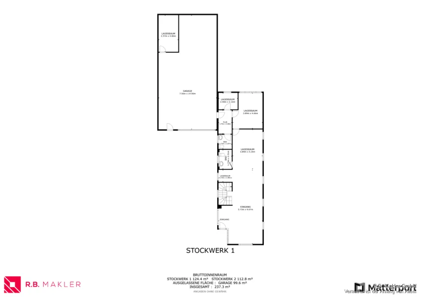 Grundriss EG mit Halle