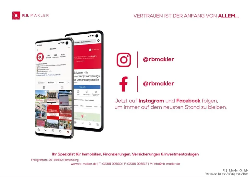 Folgen Sie uns auf Facebook und Instagram