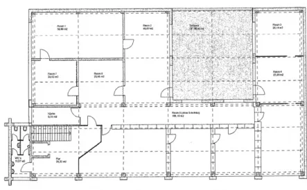 Bild/Grundriss 1 - Büro/Praxis mieten in Regensburg - 12_VB2316VH Büro ca. 420 m² mit ca. 85 m² Dachgarten / Regensburg - Ost