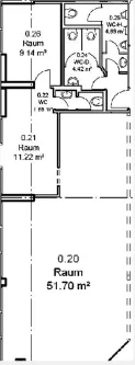 Bild/Grundriss 1 - Büro/Praxis mieten in Regensburg - 22_VB3560i Provisionsfreie, zentral gelegene Büro- oder Praxisfläche / Regensburg - Zentrum