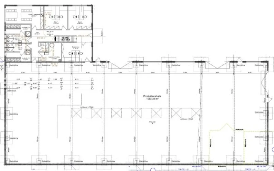 Bild/Grundriss 1 - Halle/Lager/Produktion mieten in Pettendorf - 18_VH3873b Beheizbare Neubauhalle mit Büroanbau und möglicher Freifläche / ca. 5 km westlich von Regensburg