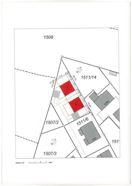 Lageplan mit den Häusern