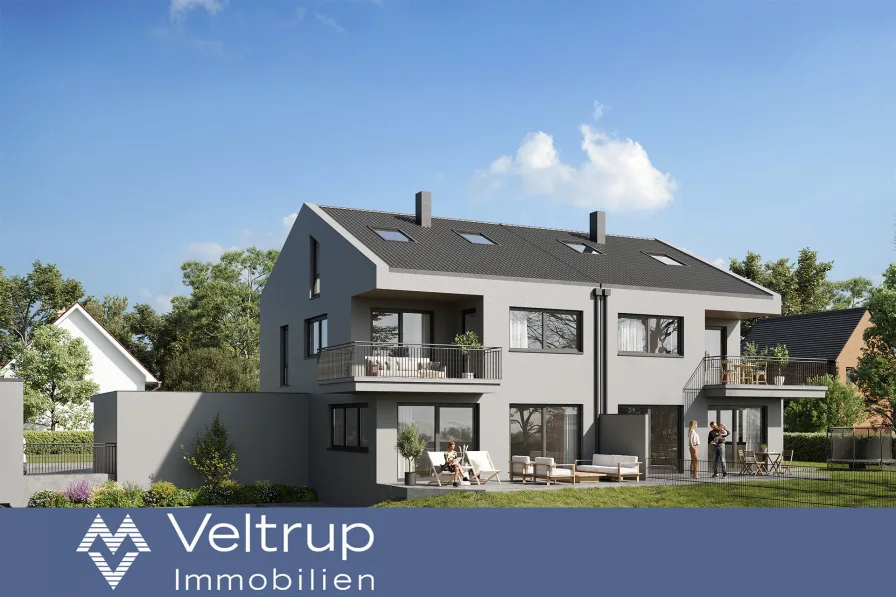 Panorama Deluxe DHH 1 - Rendering - Haus kaufen in Wörthsee - PANORAMA DELUXE: EXKLUSIVES DOPPELHAUS AM ORTSRAND VON WÖRTHSEE