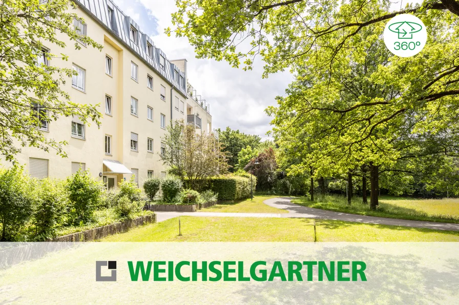 Im Alleinauftrag - Wohnung kaufen in München - Eigentumswohnung mit schöner Loggia und zwei TG-Stellplätzen direkt an einer idyllischen Parkanlage