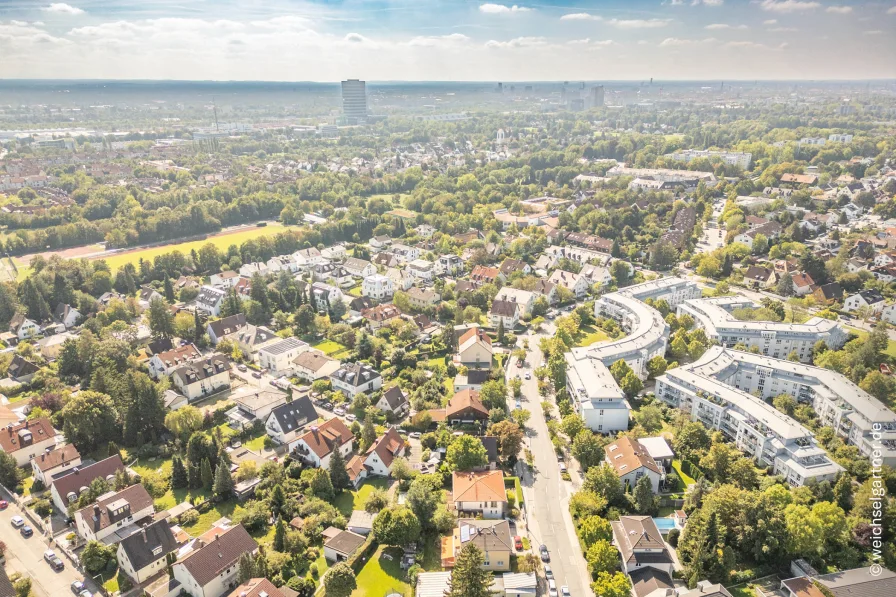 Drohnenaufnahme Nachbarschaft