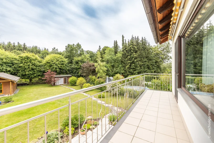 Herrlicher Ausblick vom Balkon