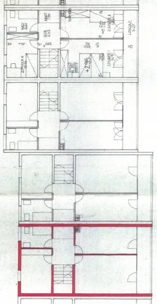 Grundrissplan Obergeschoss (gedreht)