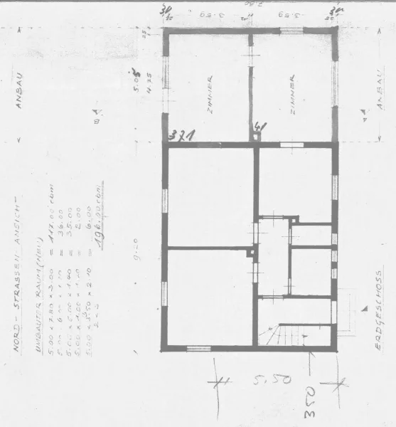 Grundrissplan Erdgeschoss