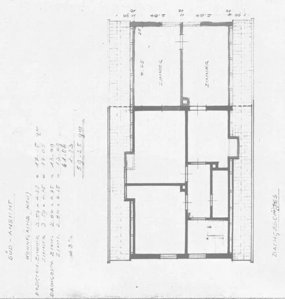 Grundrissplan Dachgeschoss