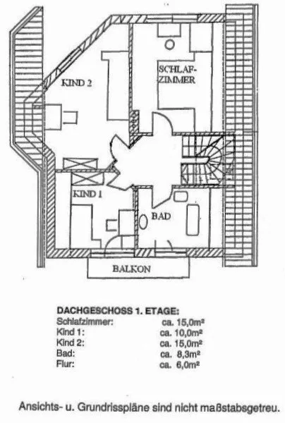 Grundrissplan Obergeschoss