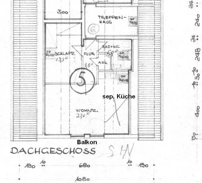 Grundrissplan zur Wohnung