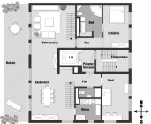 Grundrissplan zur Wohnung 8 OG