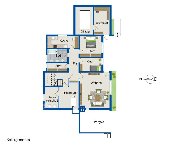 Souterrain Wohnung