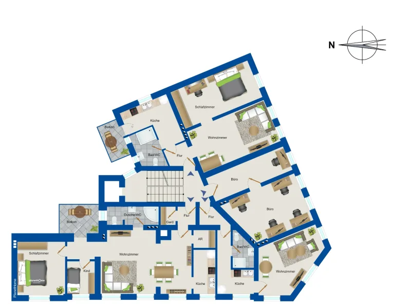 Grundriss 1. Obergeschoss