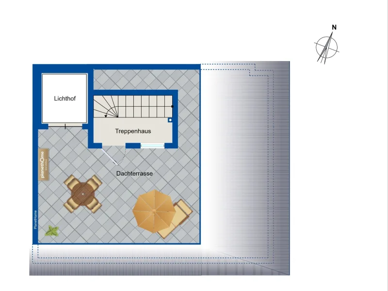 Grundriss Dachterrasse