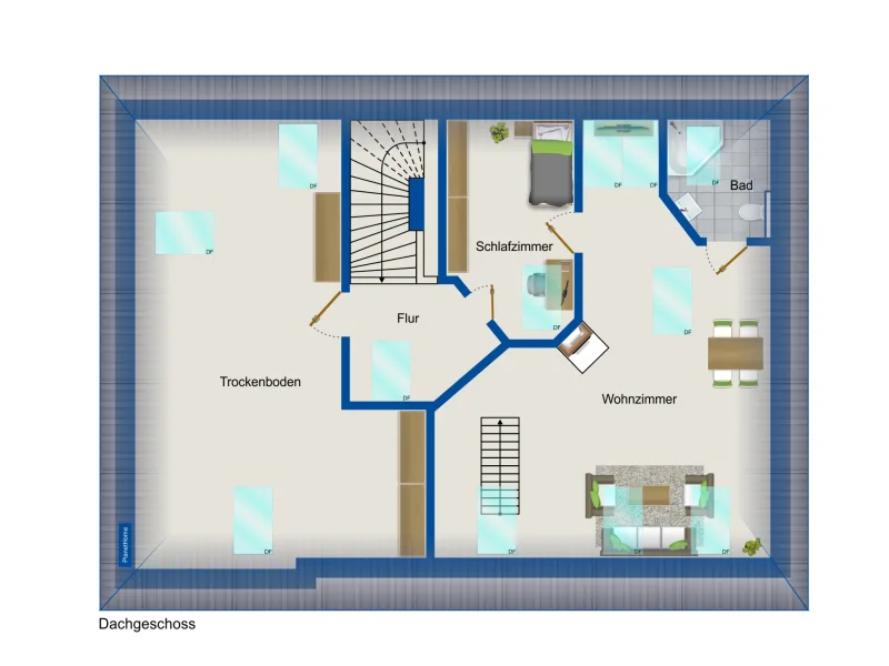 Dachgeschoss Vorderhaus