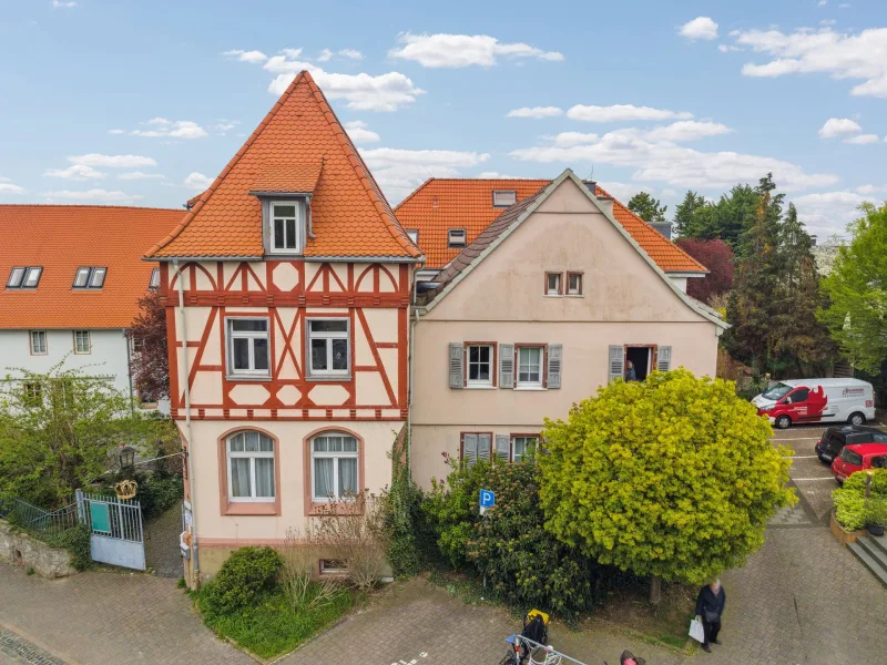 Luftaufnahme 1 - Zinshaus/Renditeobjekt kaufen in Alsbach-Hähnlein - Top gepflegtes Kulturdenkmal sucht neuen Eigentümer