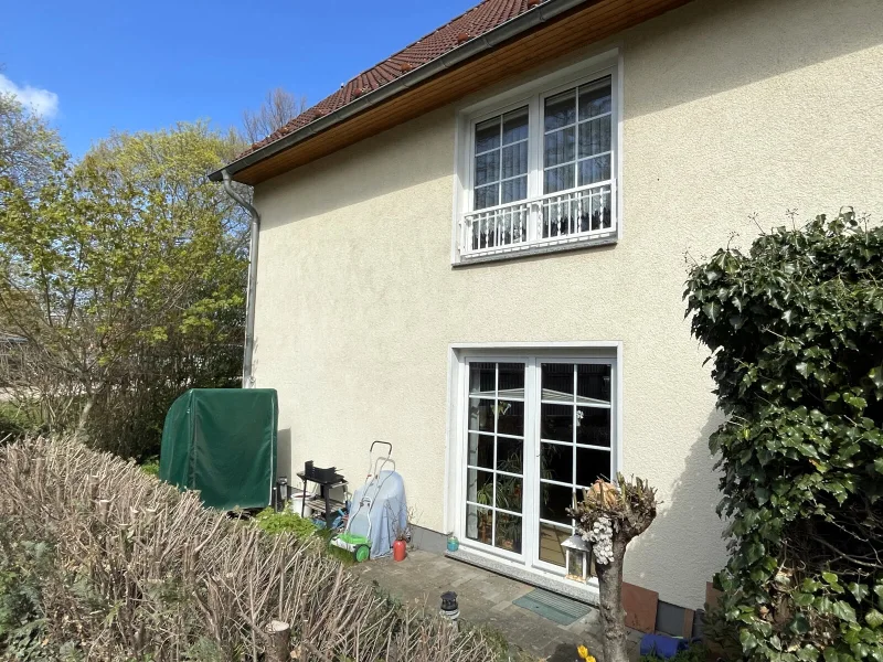 Terrassenansicht - Wohnung kaufen in Bad Doberan - Gepflegte 3-Raum-Wohnung mit Terrasse in Bad Doberan