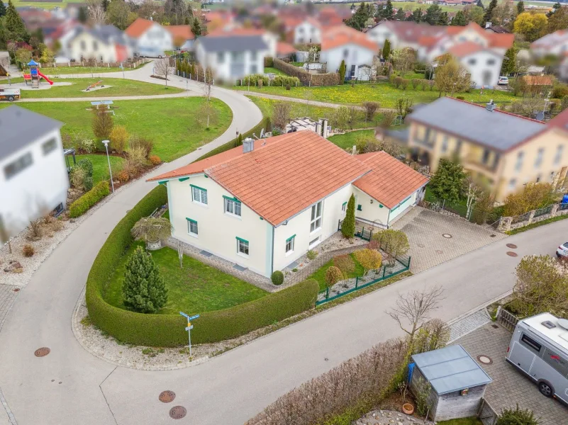 Luftaufnahme 1 - Haus kaufen in Mauerstetten - Freistehendes Einfamilienhaus in beliebter Wohngegend in Mauerstetten