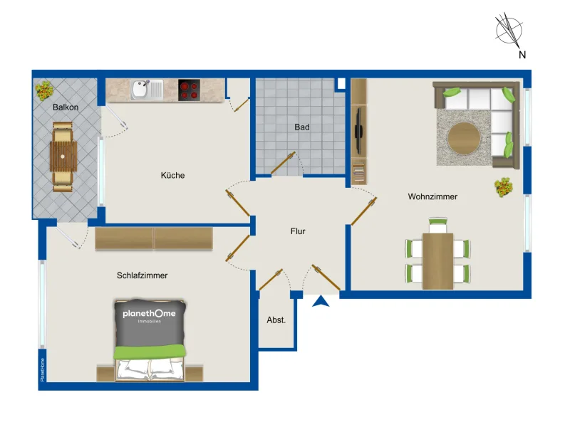 Grundriss Erdgeschosswohnung