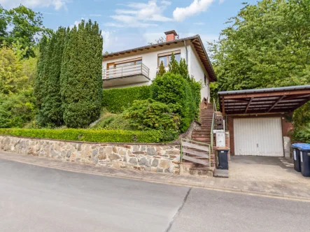 Titelbild - Haus kaufen in Grävenwiesbach - Einfamilienhaus mit Panoramablick in Feldrandlage